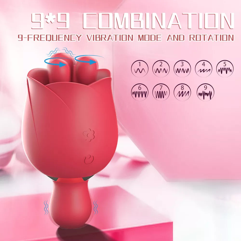 Multi-speed Clit Vibrator Sucking G-spot Dildo Rose Adult Sex Toys For Multi-speed Clit Vibrator Sucking G-spot Dildo Rose Adult Sex Toys For