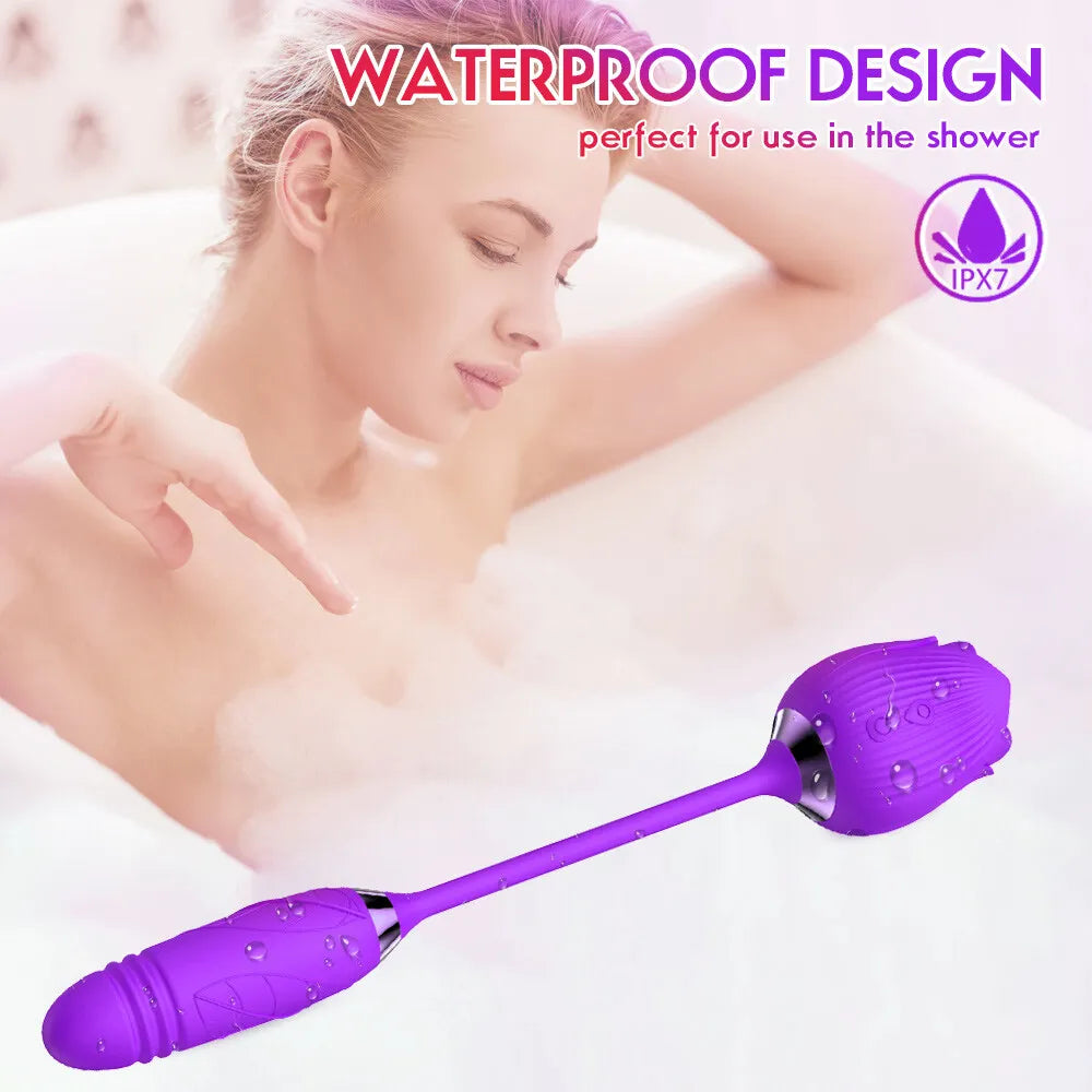 Rose Clit Vibrator Adult Rose Toy Rose Toy Tongue for Women Rose Clit Vibrator Adult Rose Toy Rose Toy Tongue for Women