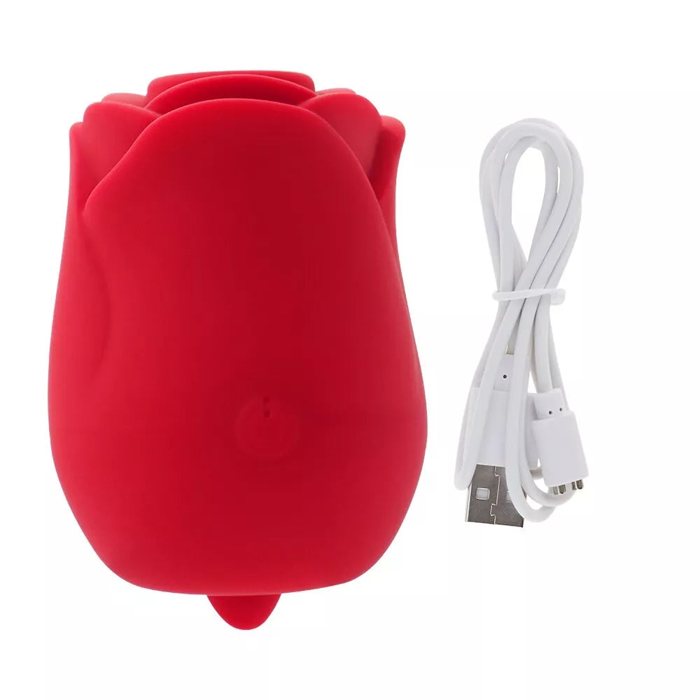 Rose Shape Sucking Licking Vibrator Clitoral G-spot Sex Toy for Women Rose Shape Sucking Licking Vibrator Clitoral G-spot Sex Toy for Women